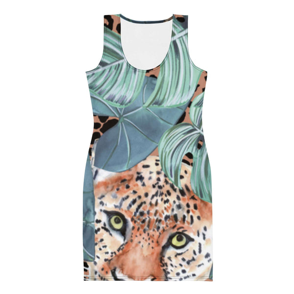 Tiger Pattern  Fitted Dress