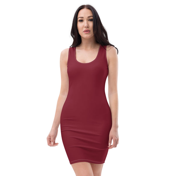 Burgundy Fitted Dress Diverse Creations & Company