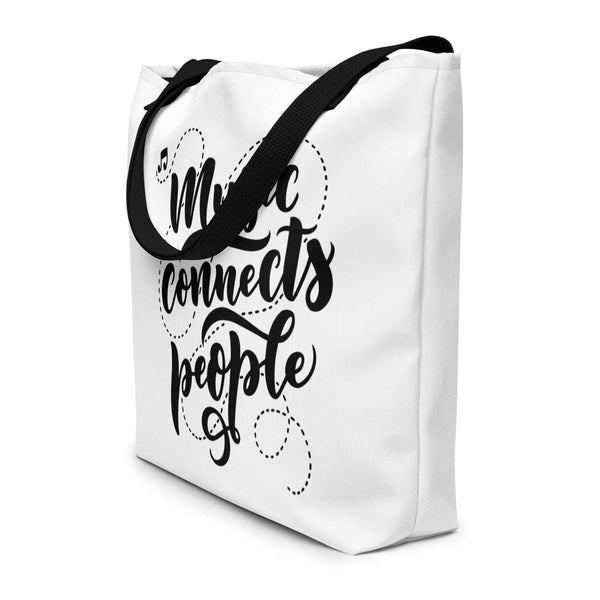 Music Connects People Large Tote Bag