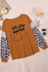 BOO,,,,,,,,,,,,,, CREW Ghost Graphic Round Neck T-Shirt - Diverse Creations & Companylong sleeve sweatshirtPumpkin