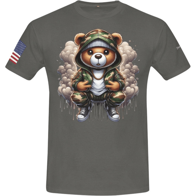 Camouflage Hip Hop Bear - Diverse Creations & CompanyCamouflage Bear T shirtDarkSlateBlue