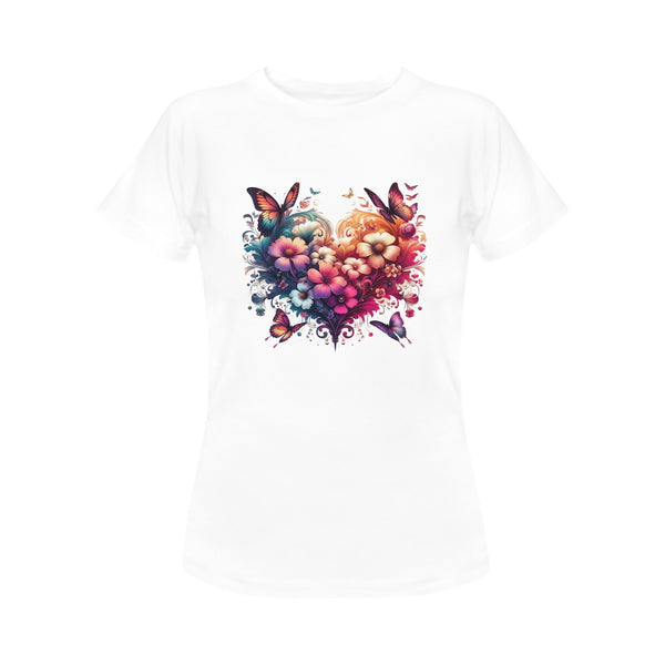 Classic Heart Butterfly Women's T-shirt Diverse Creations & Company