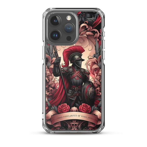 Warrior theme red and black iphone case