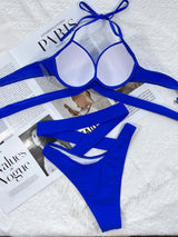 Crisscross Halter Neck Bikini Set - Diverse Creations & CompanySwimwear bikini SetRoyal Blue