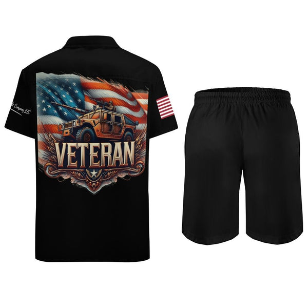 Custom Tank Veteran Graphic Shorts Shirt Set - Diverse Creations & CompanyTwo Piece Men's setXS