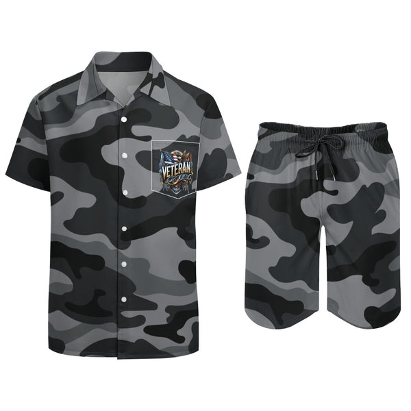 A Men's Two Piece Camouflage Set for men.
