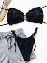 Frill Trill Halter Neck Bikini Set - Diverse Creations & CompanyFrill Trill Halter Neck Bikini SetBlack