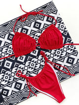 Frill Trill Halter Neck Bikini Set - Diverse Creations & CompanyFrill Trill Halter Neck Bikini SetRed