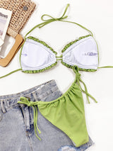 Frill Trill Halter Neck Bikini Set - Diverse Creations & CompanyFrill Trill Halter Neck Bikini SetYellow - Green