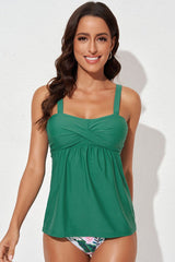 Full Size Adjustable Strap Tanking Set - Diverse Creations & Companyswimwear Tanking setGreen