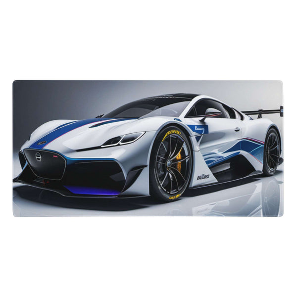 custom blue race car gaming mouse pad 