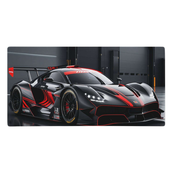 custom black and red race car