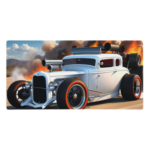 custom white hot rod gaming mouse  pad 
