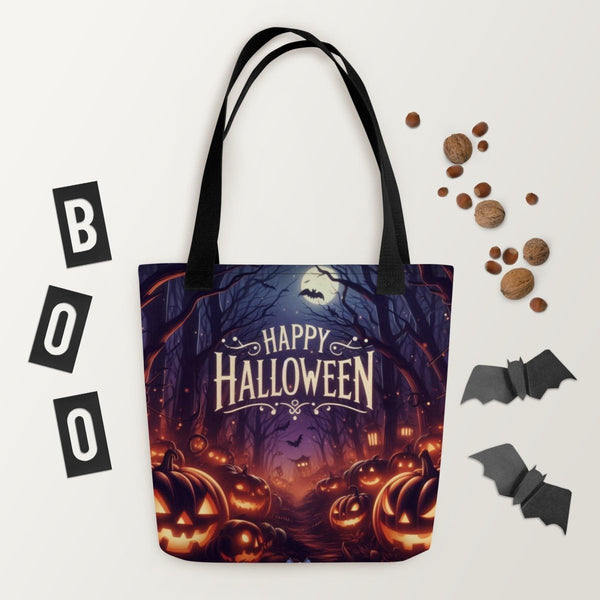 Happy Halloween Pumpkin Patch Forest Tote bag - Diverse Creations & CompanyTote Bag