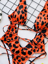 Lace - Up Backless Plunge One - Piece Swimwear - Diverse Creations & CompanyOne Piece SwimsuitRust