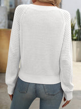 Mandy V - Neck Long Sleeve Sweater - Diverse Creations & CompanyMandy V - Neck Long Sleeve SweaterWhite