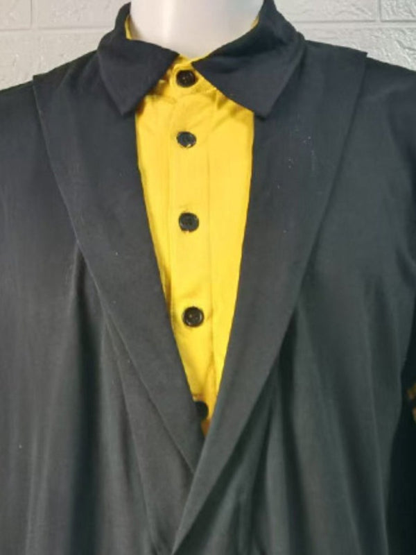 Men's Black and Yellow Collared Neck Contrast Short Sleeve Polo - Diverse Creations & CompanyPolo shirtBlack