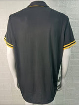 Men's Black and Yellow Collared Neck Contrast Short Sleeve Polo - Diverse Creations & CompanyPolo shirtBlack
