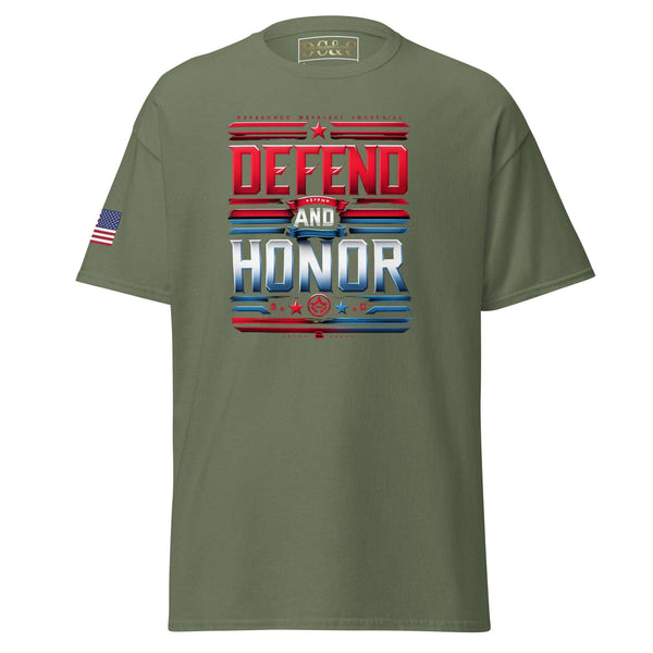 veteran t shirt defend and honor military green 