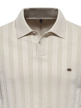 Men's Collared Neck Short Sleeve Knit Polo - Diverse Creations & CompanyPolo shirtBeige