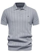 Men's Collared Neck Short Sleeve Knit Polo - Diverse Creations & CompanyPolo shirtGray