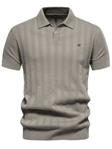 Men's Collared Neck Short Sleeve Knit Polo - Diverse Creations & CompanyPolo shirtMocha
