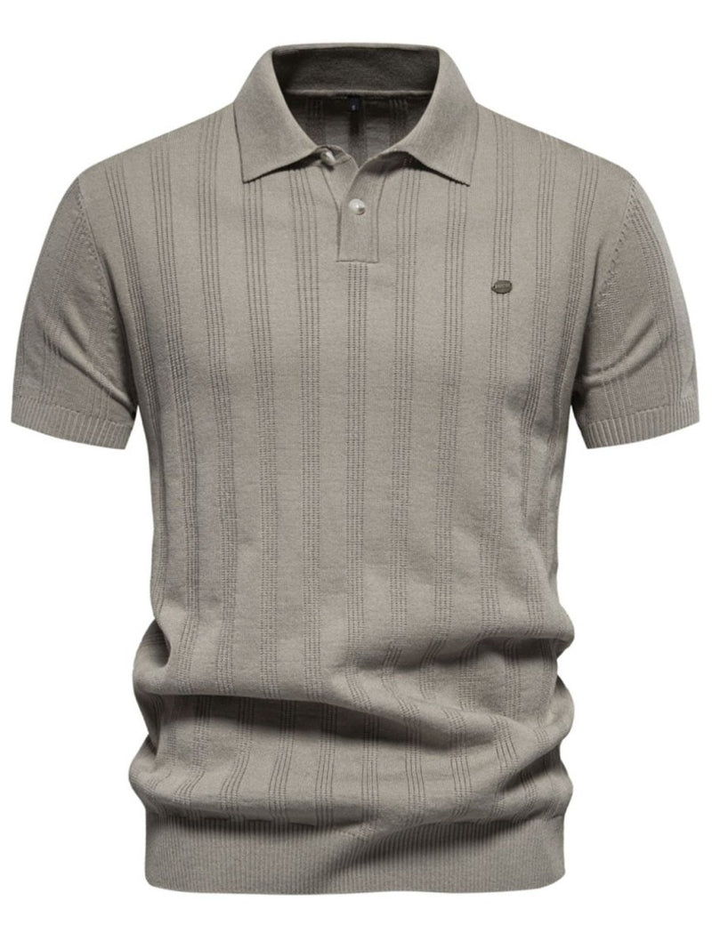 Men's Collared Neck Short Sleeve Knit Polo - Diverse Creations & CompanyPolo shirtMocha