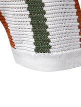 Men's Collared Neck Striped Knit Polo - Diverse Creations & CompanyPolo shirtWhite