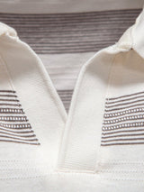 Men's Contrast Striped Short Sleeve Polo - Diverse Creations & CompanyPolo shirtIvory