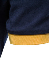 Men's Embroidered Collared Neck Striped Contrast Polo - Diverse Creations & CompanyCollared Polo ShirtNavy
