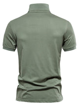 Men's Embroidered Collared Short Sleeve Polo - Diverse Creations & CompanyPolo shirtMoss