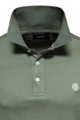 Men's Embroidered Collared Short Sleeve Polo - Diverse Creations & CompanyPolo shirtMoss