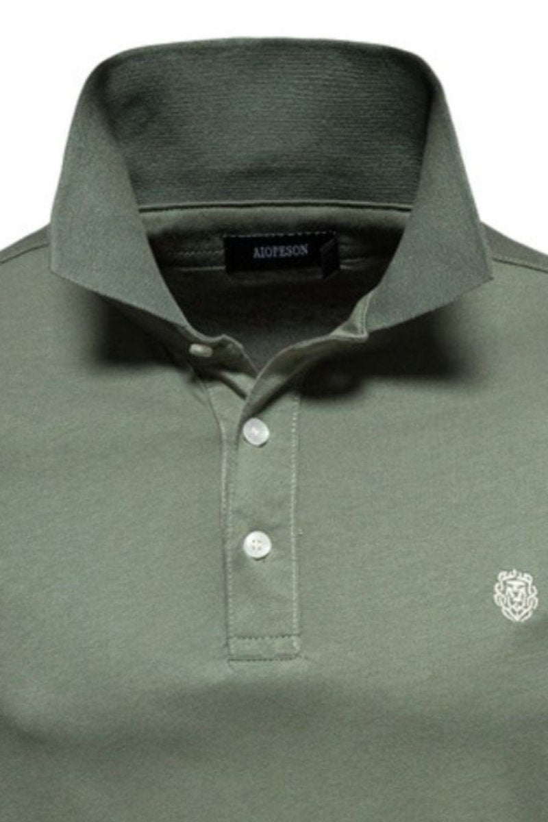 Men's Embroidered Collared Short Sleeve Polo - Diverse Creations & CompanyPolo shirtMoss