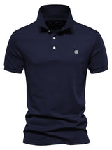 Men's Embroidered Collared Short Sleeve Polo - Diverse Creations & CompanyPolo shirtNavy