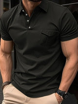 Men's Full Size Collared Neck Short Sleeve Polo - Diverse Creations & CompanyPolo shirtBlack