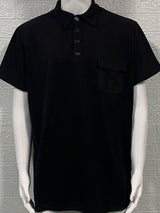 Men's Full Size Collared Neck Short Sleeve Polo - Diverse Creations & CompanyPolo shirtBlack