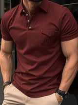 Men's Full Size Collared Neck Short Sleeve Polo - Diverse Creations & CompanyPolo shirtBurgundy