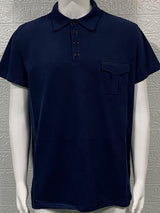 Men's Full Size Collared Neck Short Sleeve Polo - Diverse Creations & CompanyPolo shirtNavy