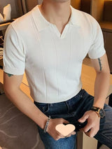 Men's Plus Size Collared Neck Short Sleeve Polo - Diverse Creations & CompanyPolo shirtIvory