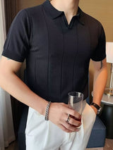 Men's Plus Size Collared Neck Short Sleeve Polo - Diverse Creations & CompanyPolo shirtLight Yellow