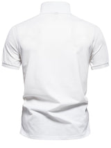 Men's Printed Collared Neck Short Sleeve Polo - Diverse Creations & CompanyPolo shirtIvory