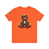 Military Pumpkin Face Bear Tee - Diverse Creations & CompanyMilitary Halloween T-ShirtOrange