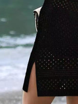 Openwork Scoop Neck Cover Up - Diverse Creations & CompanyCover - Ups swimwearBlack
