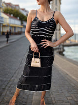 Openwork Spaghetti Strap Cover - Up - Diverse Creations & CompanyCover - Ups swimwearBlack