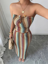 Printed Tube Top and Skirt Set - Diverse Creations & Company2 Piece Outfit SetGold