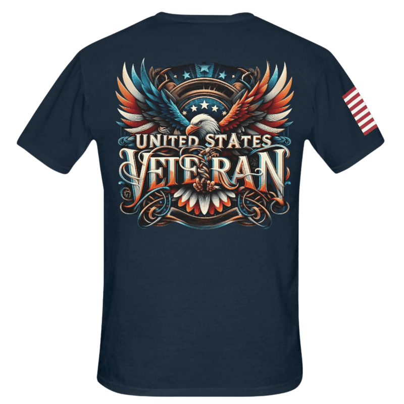 Proudly Patriotic: The Tribute of a United States Veteran Shirt - Diverse Creations & CompanyT shirt VeteranNavy Blue