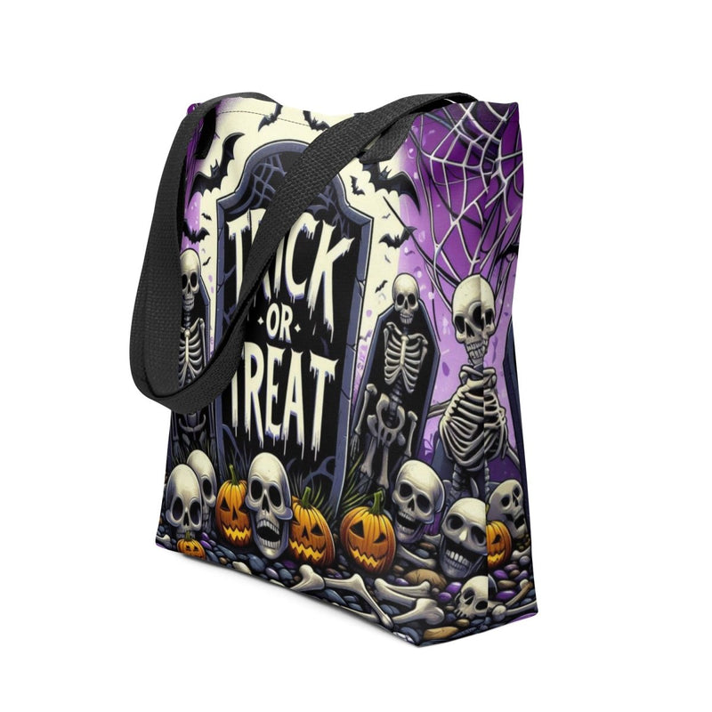 Skulls and Bones Trick Or Treat Tote Bag - Diverse Creations & CompanyHalloween Tote Bag