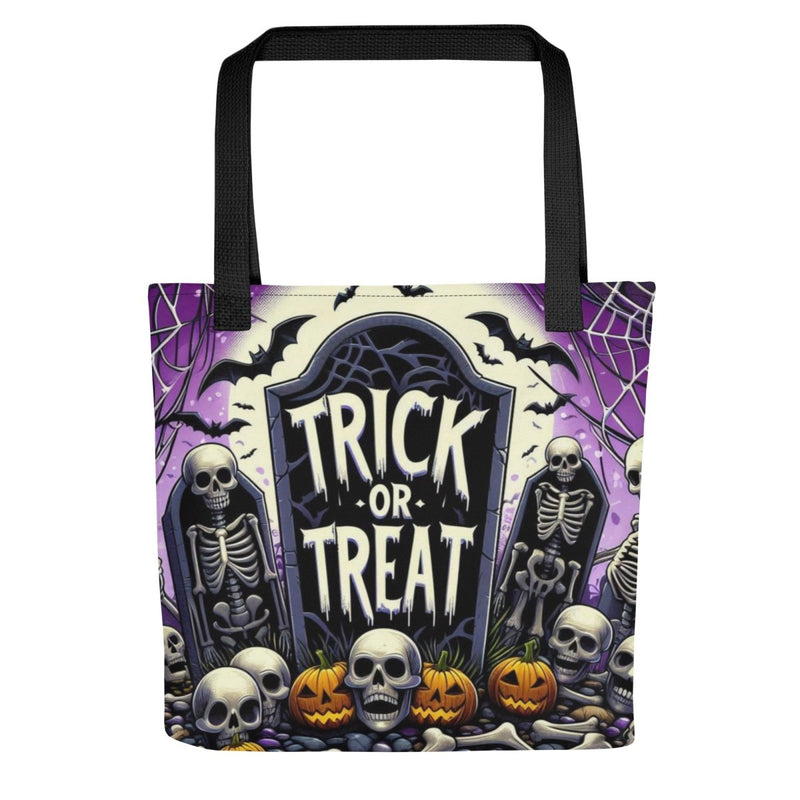 Skulls and Bones Trick Or Treat Tote Bag - Diverse Creations & CompanyHalloween Tote Bag