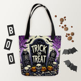 Skulls and Bones Trick Or Treat Tote Bag - Diverse Creations & CompanyHalloween Tote Bag