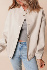 Snap Down Long Sleeve Jacket - Diverse Creations & CompanySnap Down Long Sleeve JacketDust Storm